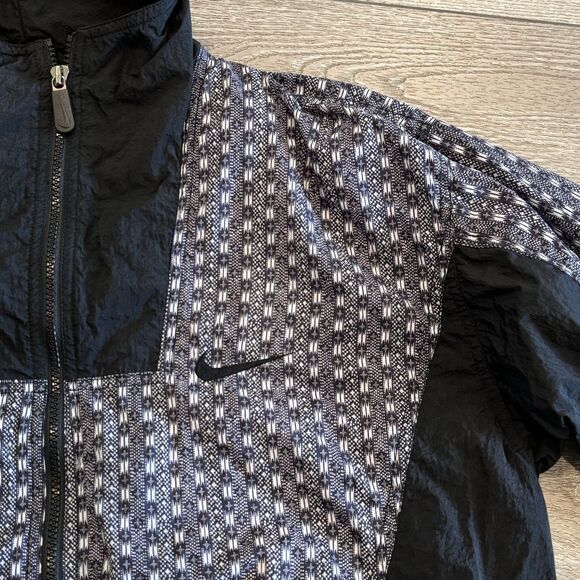 Vintage Nike Nylon Swoosh Logo Jacket Womens Large Outerwear Streetwear - Picture 3 of 10